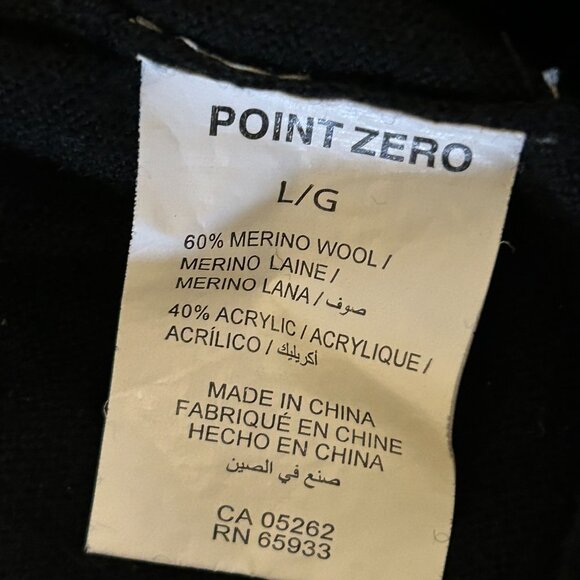 SALE -- Point Zero Collection Black Vest Merino Wool Blend - Men's Size Large - Picture 6 of 11